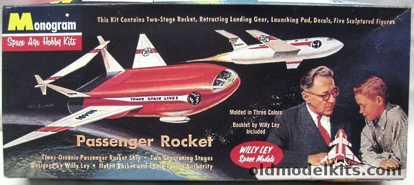 Monogram 1/192 Willy Ley Passenger Rocket, PS47 plastic model kit